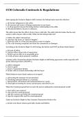 CCR Colorado Contracts & Regulations Testbank &vert; 380 complete questions with all correct answers