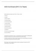 ACG CXA Exam Questions with Correct Answers