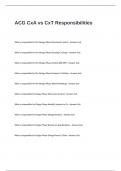 ACG CXA vs CXT Test Questions and Answers- Responsibilities
