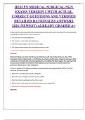 STUDY BUNDLE&colon; HESI PN MED SURGE PROCTORED EXAM&vert;&vert;14 DIFFERENT VERSION&vert;&vert; ACTUAL 2025 QUESTIONS AND ANSWERS &lpar;2025 &sol; 2026&rpar;&lpar;VERIFIED ANSWERS&rpar;