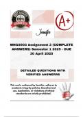 MNO2603 Assignment 3 &lpar;COMPLETE ANSWERS&rpar; Semester 1 2025 - DUE 30 April 2025&semi; 100&percnt; correct solutions and explanations&period; 