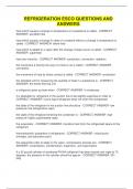 Refrigeration ESCO questions and answers