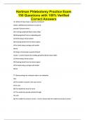 Hartman Phlebotomy Practice Exam 150 Questions with 100&percnt; Verified Correct Answers