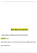 BSU BIO 227 EXAM 3 QUESTIONS AND ANSWERS GRADED A&plus;