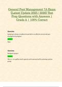 General Pest Management 7A Exam &lpar;Latest Update 2025 &sol; 2026&rpar; Test Prep Questions with Answers &vert; Grade A &vert; 100&percnt; Correct