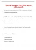 Industrial Revolution Study Guide Answers 100&percnt; Accurate