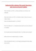 Industrial Revolution 9th grade Questions  and Answers&vert;Latest Update