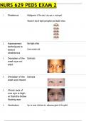 NURS 629 PEDS EXAM 2 QUESTIONS AND ANSWERS