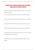 Industrial revolution Brain Pop questions and Answers 100&percnt; Solved