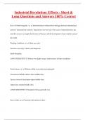 Industrial Revolution&colon; Effects - Short &  Long Questions and Answers 100&percnt; Correct