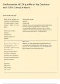 Cardiovascular NCLEX questions&sol; Key Questions with 100&percnt; Correct Answers&period;
