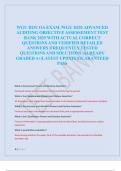 WGU D251 OA EXAM &sol;WGU D251 ADVANCED  AUDITING OBJECTIVE ASSESSEMENT TEST  BANK 2025 WITH ACTUAL CORRECT  QUESTIONS AND VERIFIED DETAILED  ANSWERS &vert;FREQUENTLY TESTED  QUESTIONS AND SOLUTIONS &vert;ALREADY  GRADED A&plus;&vert;LATEST UPDATE&vert;GUARANTEED  PASS 