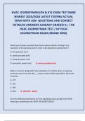 HVAC JOURNEYMAN &lpar;OK & KY&rpar; EXAM TEST BANK  NEWEST 2025&sol;2026 LATEST TESTING ACTUAL  EXAM WITH 300&plus; QUESTIONS AND CORRECT  DETAILED ANSWERS ALREADY GRADED A&plus; &sol; OK  HVAC JOURNEYMAN TEST &sol; KY HVAC  JOURNEYMAN EXAM &lpar;BRAND NEW&rpar; 