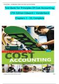 TEST BANK For Principles Of Cost Accounting, 17th Edition by Edward J. Vanderbeck, Verified Chapters 1 - 10, Complete Newest Version