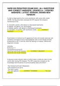 NURS 629 PEDIATRICS EXAM 2025 &vert; ALL QUESTIONS AND CORRECT ANSWERS &vert; GRADED A&plus; &vert; VERIFIED ANSWERS &vert; LATEST VERSION &vert; BRAND NEW VERSION&excl;