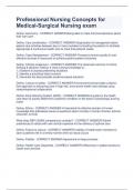 Professional Nursing Concepts for Medical-Surgical Nursing exam