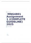  MNG4801 Assignment 1 &lpar;COMPLETE GUIDELINE&rpar; 2025