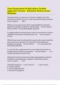 Texas Department Of Agriculture Termite Apprentice License - Questions With Accurate Solutions