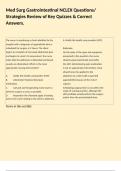 Med Surg Gastrointestinal NCLEX Questions&sol; Strategies Review of Key Quizzes & Correct Answers&period;