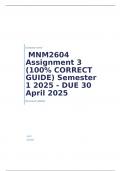  MNM2604 Assignment 3 &lpar;100&percnt; CORRECT GUIDE&rpar; Semester 1 2025 - DUE 30 April 2025
