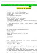 Test Bank for Psychology 8th Edition by Hockenbury-PSY101-Comprehensive  2022 Answers on the last page