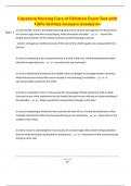 Capstone Nursing Care of Children Exam Test with 100&percnt; Verified Answers Graded A&plus;