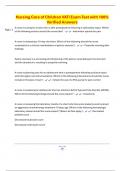 Nursing Care of Children VATI Exam Test with 100&percnt; Verified Answers