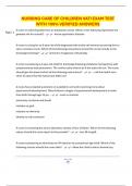 NURSING CARE OF CHILDREN VATI EXAM TEST WITH 100&percnt; VERIFIED ANSWERS
