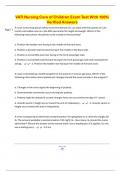 VATI Nursing Care of Children Exam Test With 100&percnt; Verified Answers