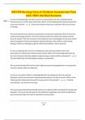 VATI PN Nursing Care of Children Assessment Test with 100&percnt; Verified Answers