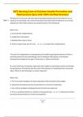 VATI-Nursing Care of Children Health Promotion and Maintenance Quiz with 100&percnt; Verified Answers