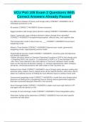 VCU Poli 105 Exam 2 Questions With Correct Answers Already Passed