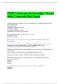 CISR Commercial Casualty 1 Exam with Complete Solutions 