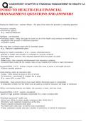 PUBLIC HEALTH PLANNING AND FINANCE MODULE 1 QUESTIONS AND ANSWERS