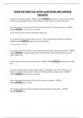 EXAM IFM PRACTICE LATEST QUESTIONS AND VERIFIED ANSWERS