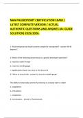 NHA PHLEBOTOMY CERTIFICATION EXAM &sol; LATEST COMPLETE VERSION &sol; ACTUAL AUTHENTIC QUESTIONS AND ANSWES &lpar;A&plus; GUIDE SOLUTION&rpar; 2025&sol;2026