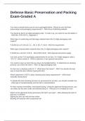 Defense Basic Preservation and Packing Exam