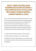 NR 667 &sol; NR667 CEA FINAL EXAM &lpar;CHAMBERLAIN COLLEGE OF NURSING&rpar; &vert; 2025 COMPLETE NR 667 ACTUAL EXAM WITH CORRECT VERIFIED ANSWERS &vert; ALREADY GRADED A&plus; EXAM&period; 