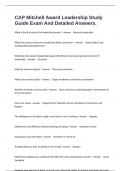 CAP Mitchell Award Leadership Study Guide Exam And Detailed Answers&period;