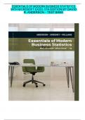 ESSENTIALS OF MODERN BUSINESS STATISTICS WITH MICROSOFT EXCEL 5TH EDITION BY DAVID R&period; ANDERSON &ndash; TEST BANK