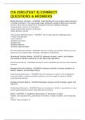 CIS 2200 &lpar;TEST 3&rpar; CORRECT QUESTIONS & ANSWERS