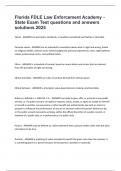  Florida FDLE Law Enforcement Academy questions with solutions 2025