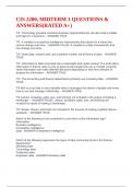 CIS 2200&comma; MIDTERM 1 QUESTIONS & ANSWERS&lpar;RATED A&plus;&rpar;