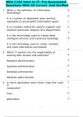 WGU C182 Intro to IT&colon; Pre-Assessment Questions With All Correct  And Verified Answers