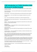 C182 Introduction to IT WGU Questions With All Correct & Verified Answers