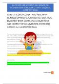 CA PSI SITE LIFE ACCIDENT AND HEALTH OR  SICKNESS EXAM &lpar;LIFE AGENT&rpar; LATEST 2025 REAL  EXAM TEST BANK COMPLETE 200 QUESTIONS  AND CORRECT DETAILS &lpar;VERIFIED ANSWERS&rpar; &vert;  GRADED A&plus; GUARANTEED PASS 