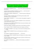 IBA Exam Review Questions And Answers Latest Update &vert; Solved