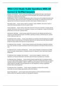 WGU C213 Study Guide Questions With All Correct & Verified Answers