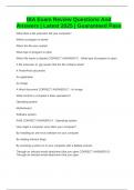 IBA Exam Review Questions And Answers &vert; Latest 2025 &vert; Guaranteed Pass