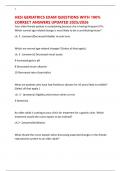 HESI GERIATRICS EXAM QUESTIONS WITH 100&percnt; CORRECT ANSWERS UPDATED 2025&sol;2026
